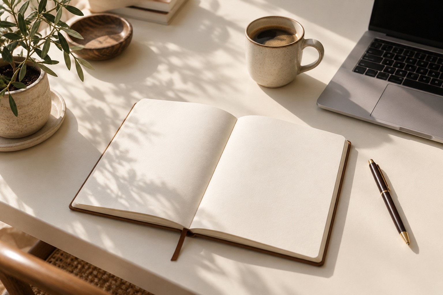 A slow morning with coffee and a notebook
